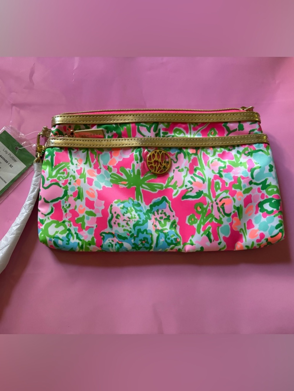 NWT Lilly Pulitzer Wristlet Flamingo Pink Southern Charm